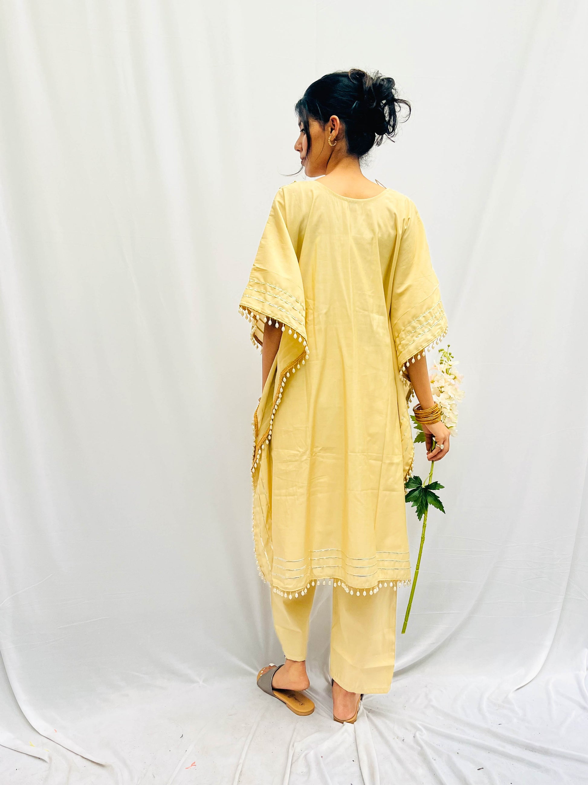 CREAM KHAFTAN WITH PANTS BESU INDIA