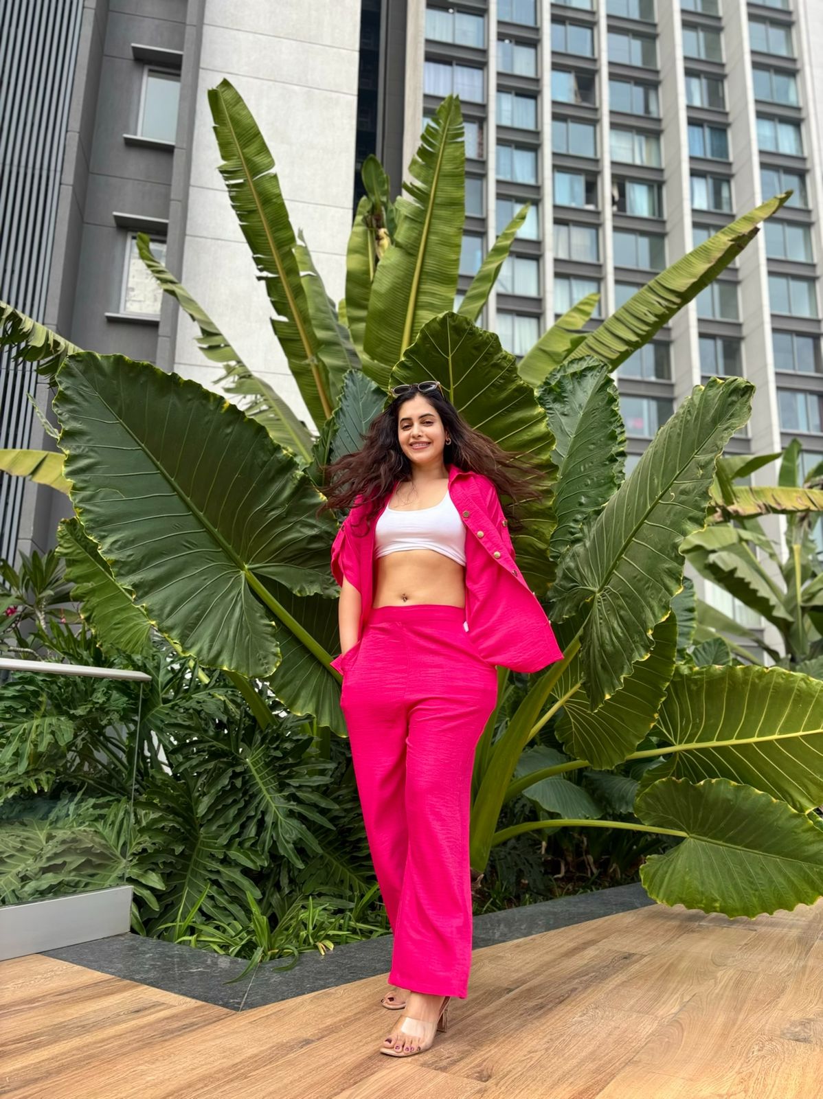 ACTOR SHRUTI PRAKASH IN OUR COMFORTABLE PINK CO-ORDS BESU INDIA