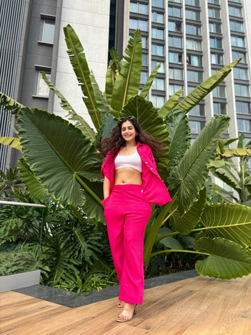 ACTOR SHRUTI PRAKASH IN OUR COMFORTABLE PINK CO-ORDS BESU INDIA