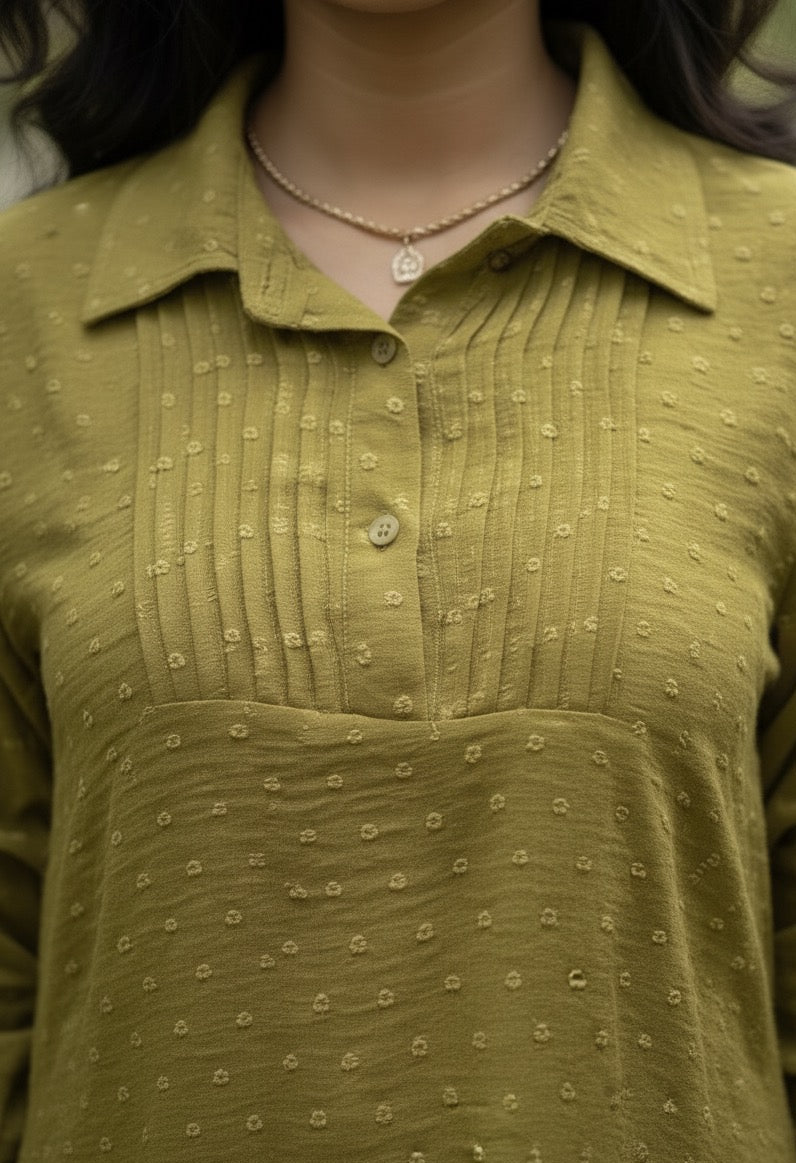 OLIVE MUSTARD CO-ORD SET BESU INDIA