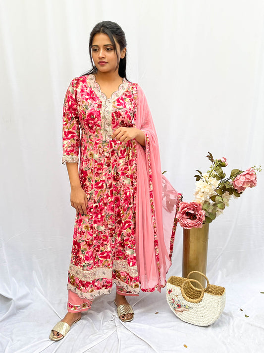 FLORAL EMBROIDERED SET BESU INDIA