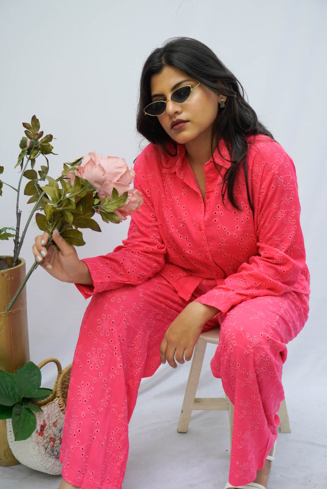 ACTOR MILANA NAGRAJ IN OUR SOFT HAKOBA CO-ORDS BESU INDIA
