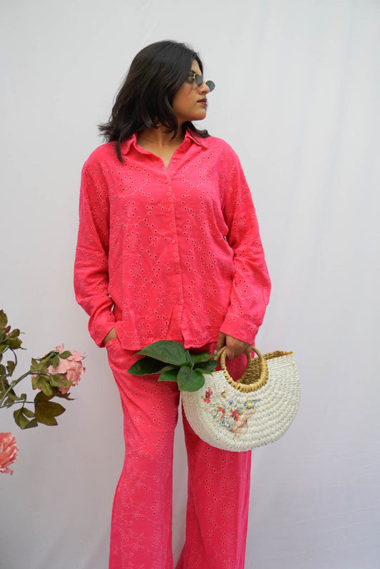 SOFT PINK HAKOBA CO-ORDS BESU INDIA