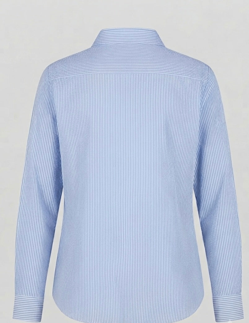 THE BLUE BUTTERFLY SEQUINED STRIPE SHIRT BESU INDIA