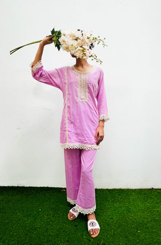 LAVENDER COMFORT KURTA SET BESU INDIA