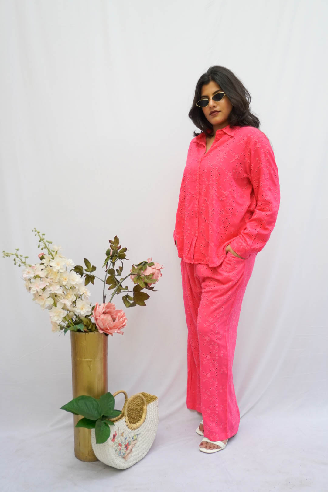 SOFT PINK HAKOBA CO-ORDS BESU INDIA