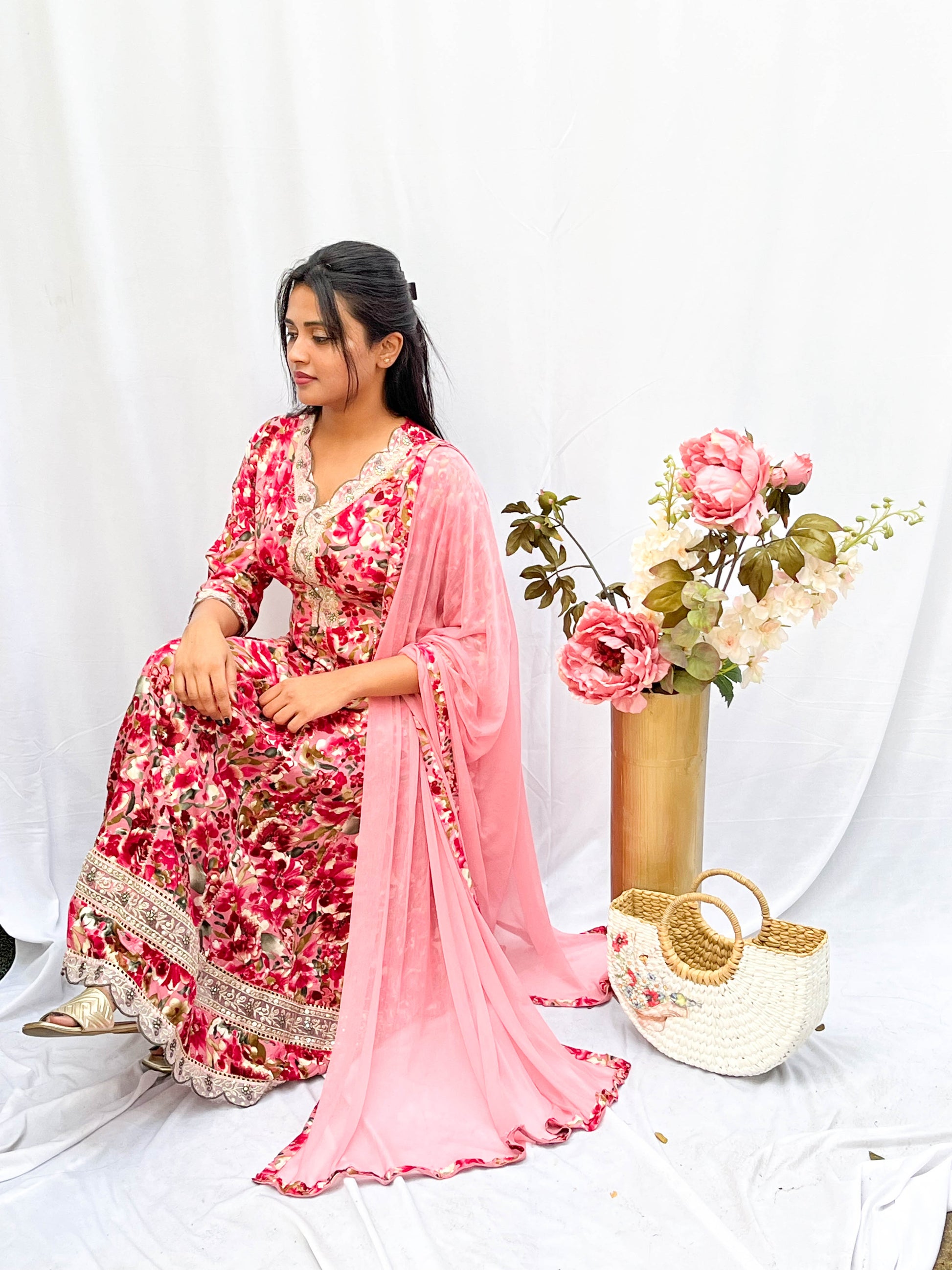 FLORAL EMBROIDERED SET BESU INDIA