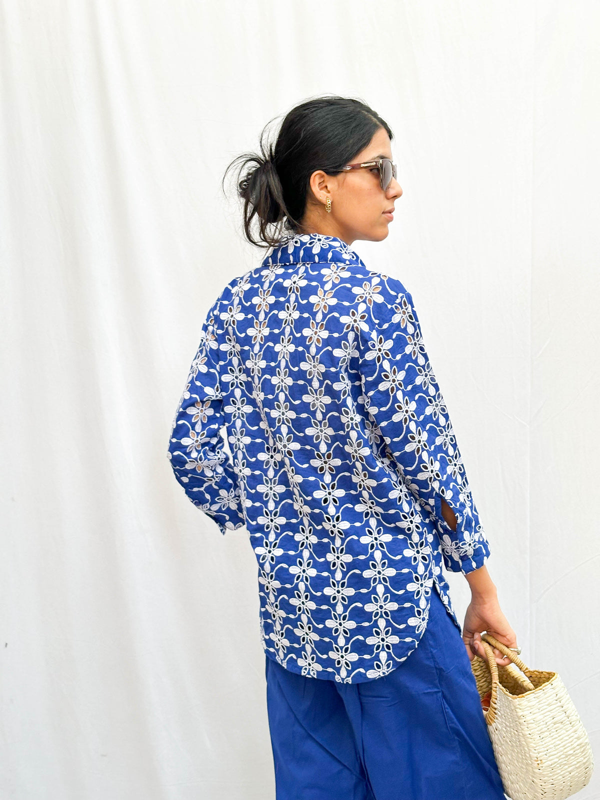 Soft Cutwork Embroidered Cotton Co-Ord Set BESU INDIA