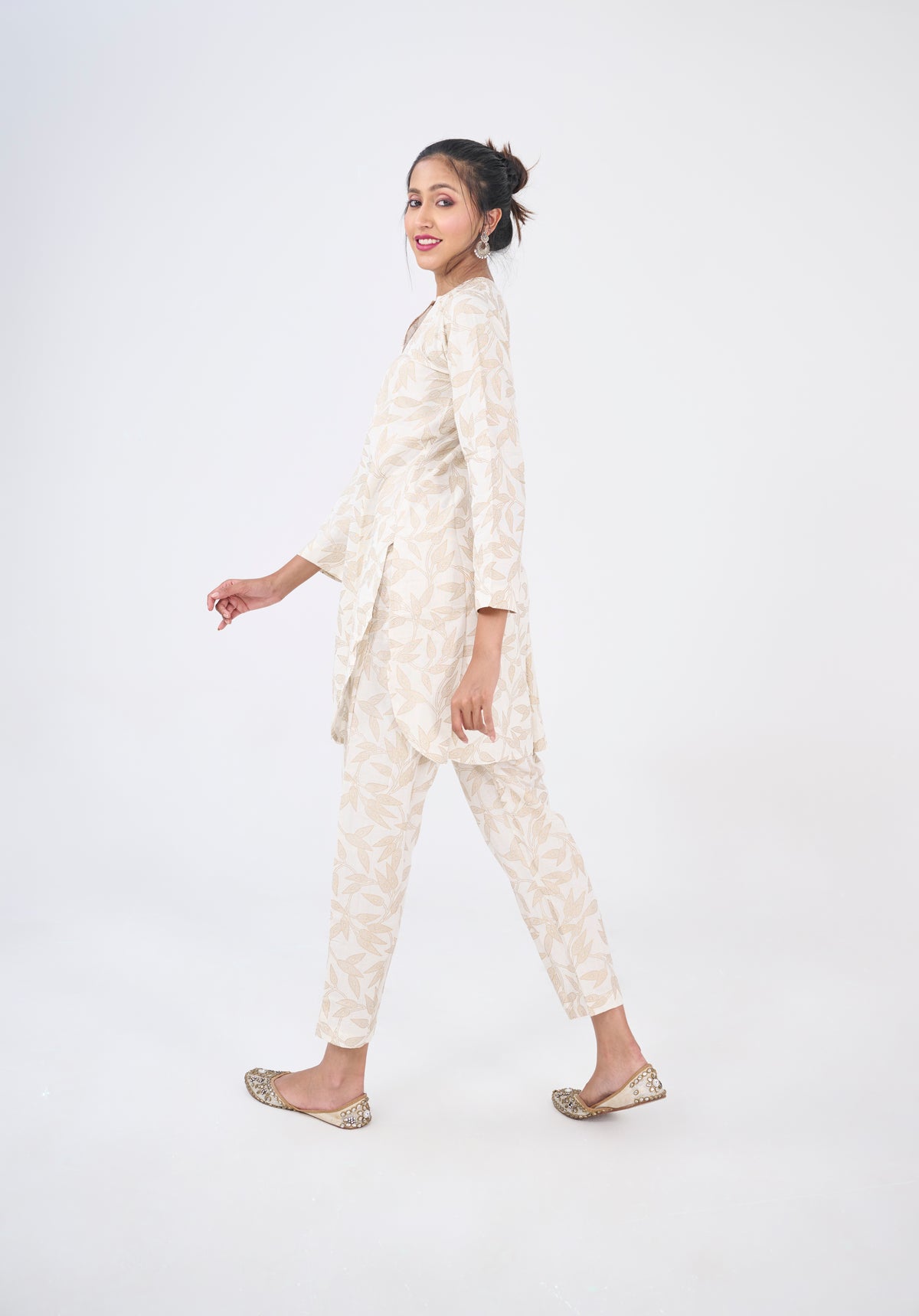 NATURAL COTTON PRINTED KURTA TOP BESU INDIA