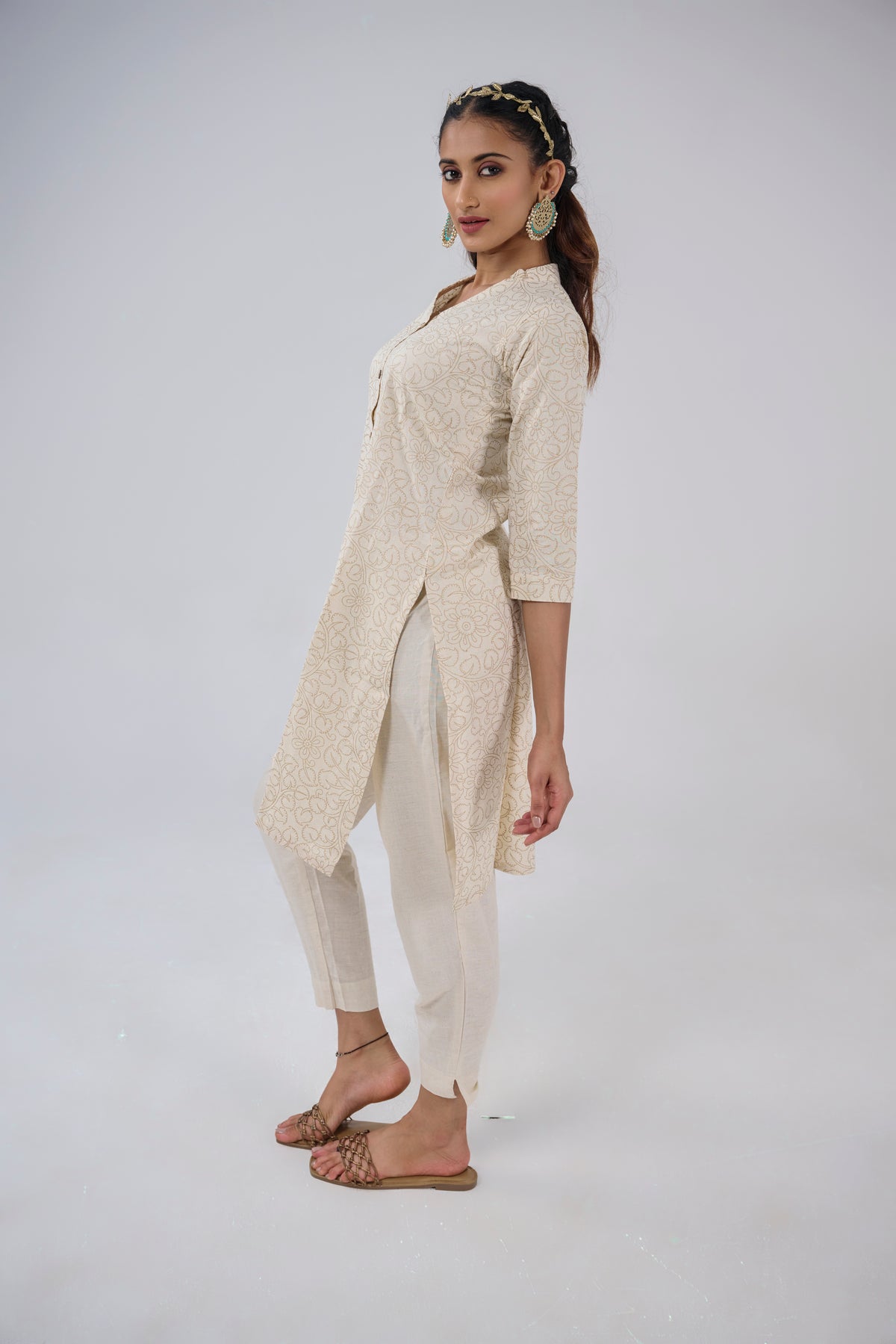ORGANIC COTTON FLORAL PRINTED KURTA TOP BESU INDIA