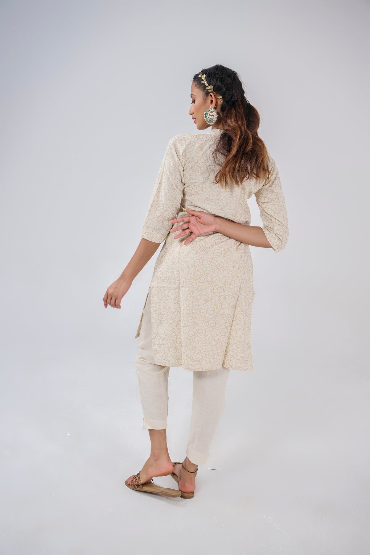 ORGANIC COTTON FLORAL PRINTED KURTA TOP BESU INDIA