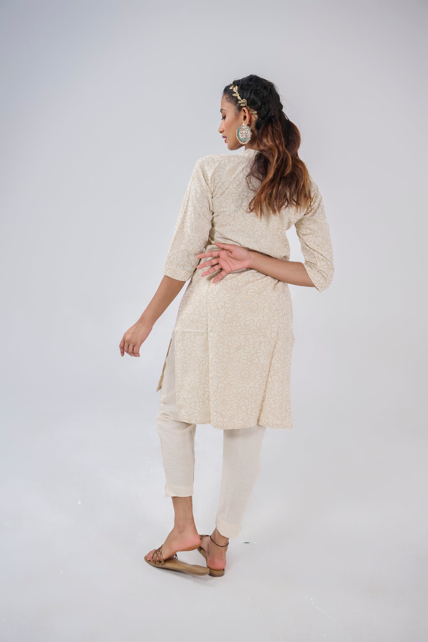 OFF WHITE COMFORT COTTON PANTS BESU INDIA