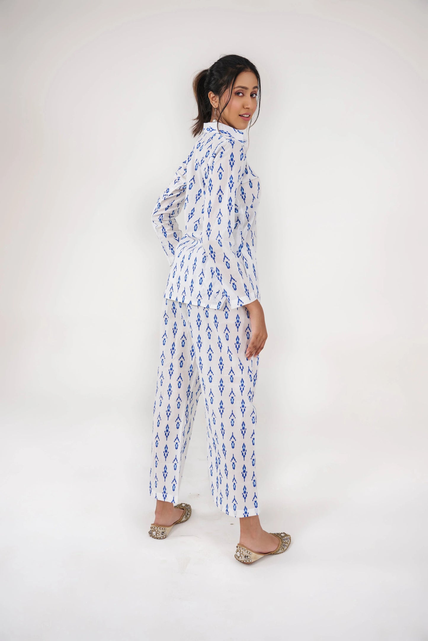 INDIGO HANGMAN CO-ORD SET BESU INDIA