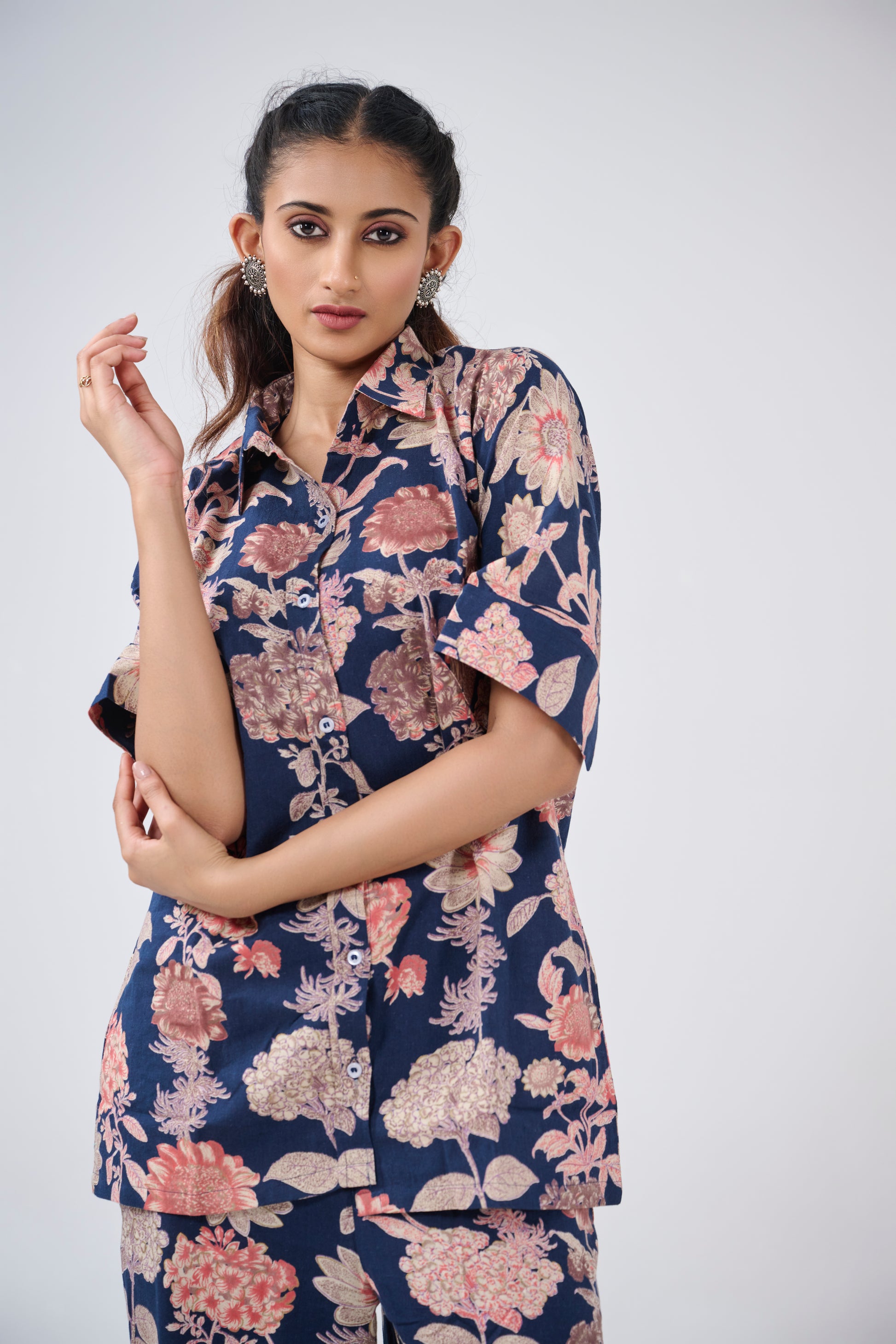 BLUE FLORAL CO-ORD SET BESU INDIA
