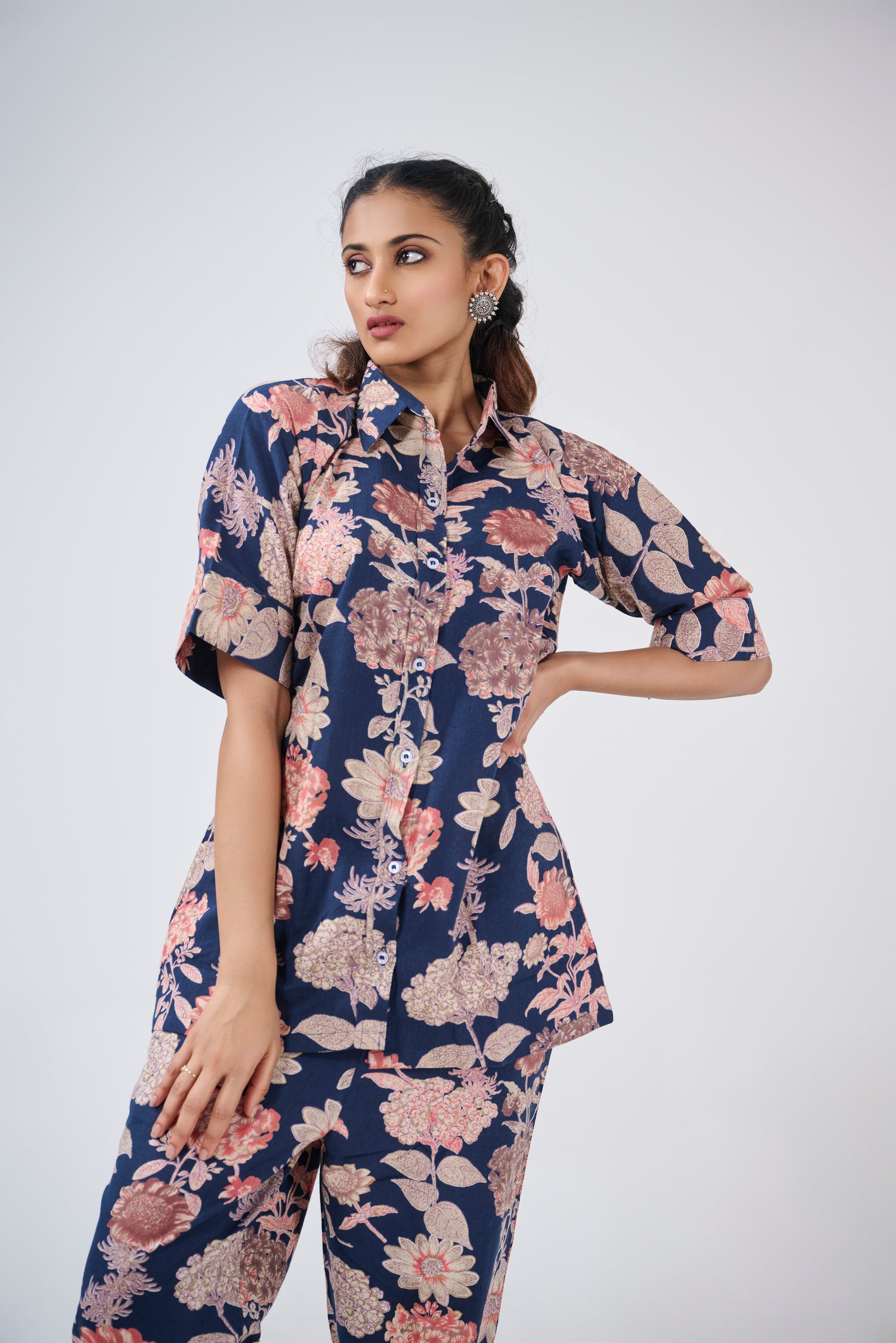 BLUE FLORAL CO-ORD SET BESU INDIA