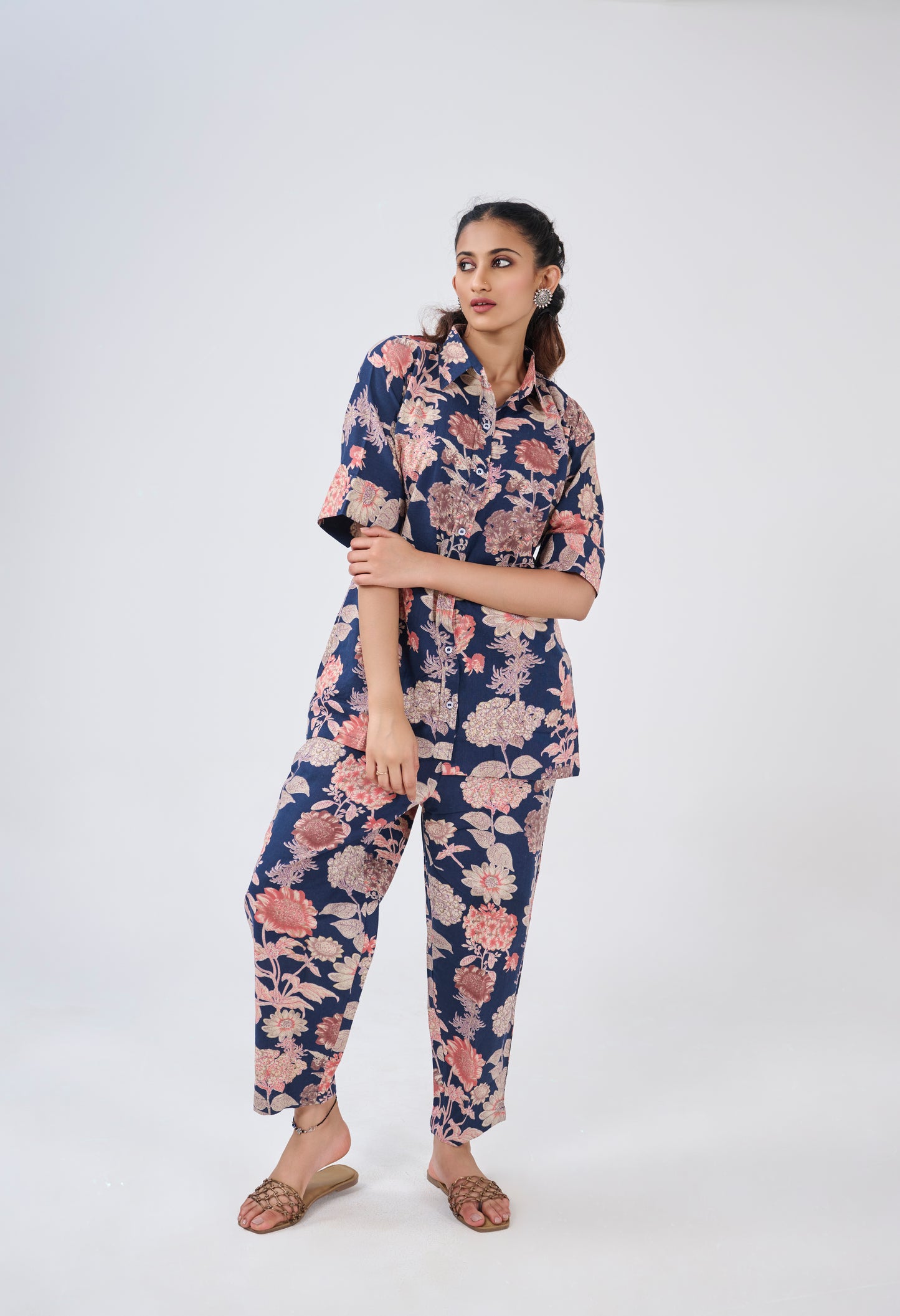 BLUE FLORAL CO-ORD SET BESU INDIA