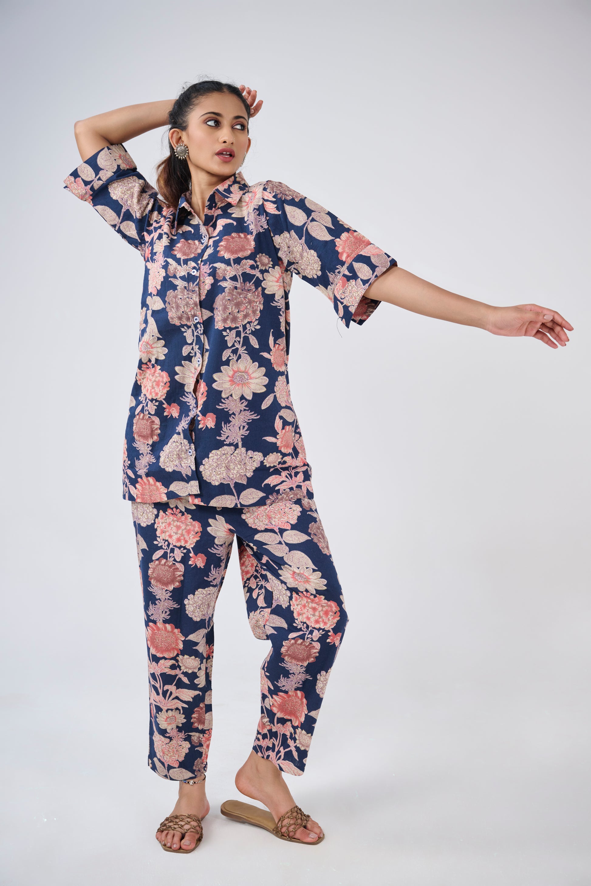 BLUE FLORAL CO-ORD SET BESU INDIA