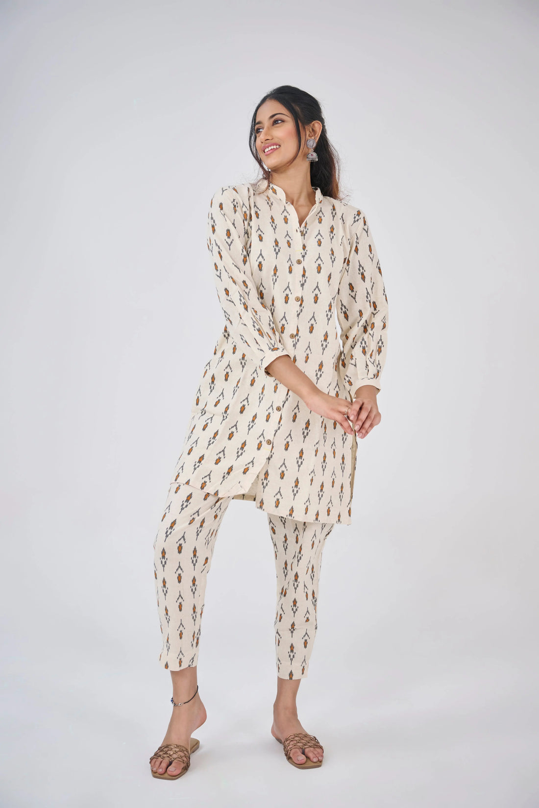 YELLOW HANGMAN PRINT CO-ORD KURTA SET BESU INDIA