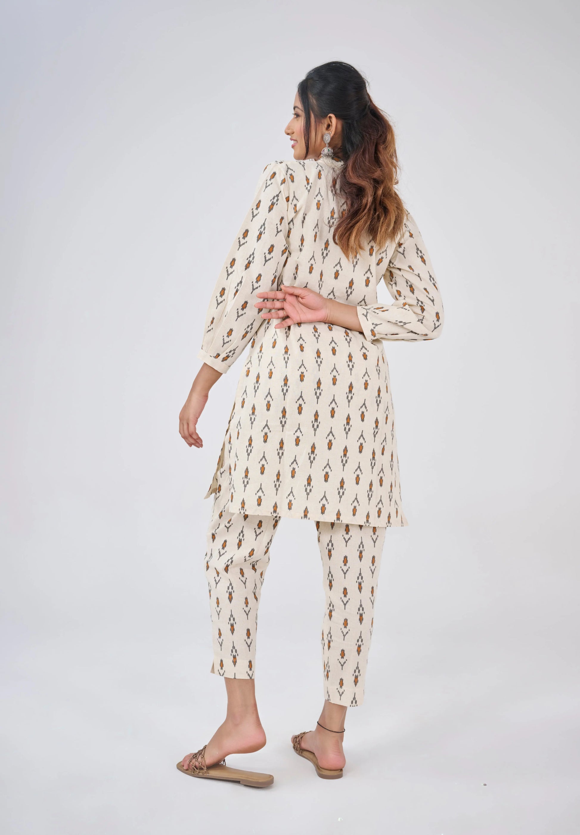 YELLOW HANGMAN PRINT CO-ORD KURTA SET BESU INDIA