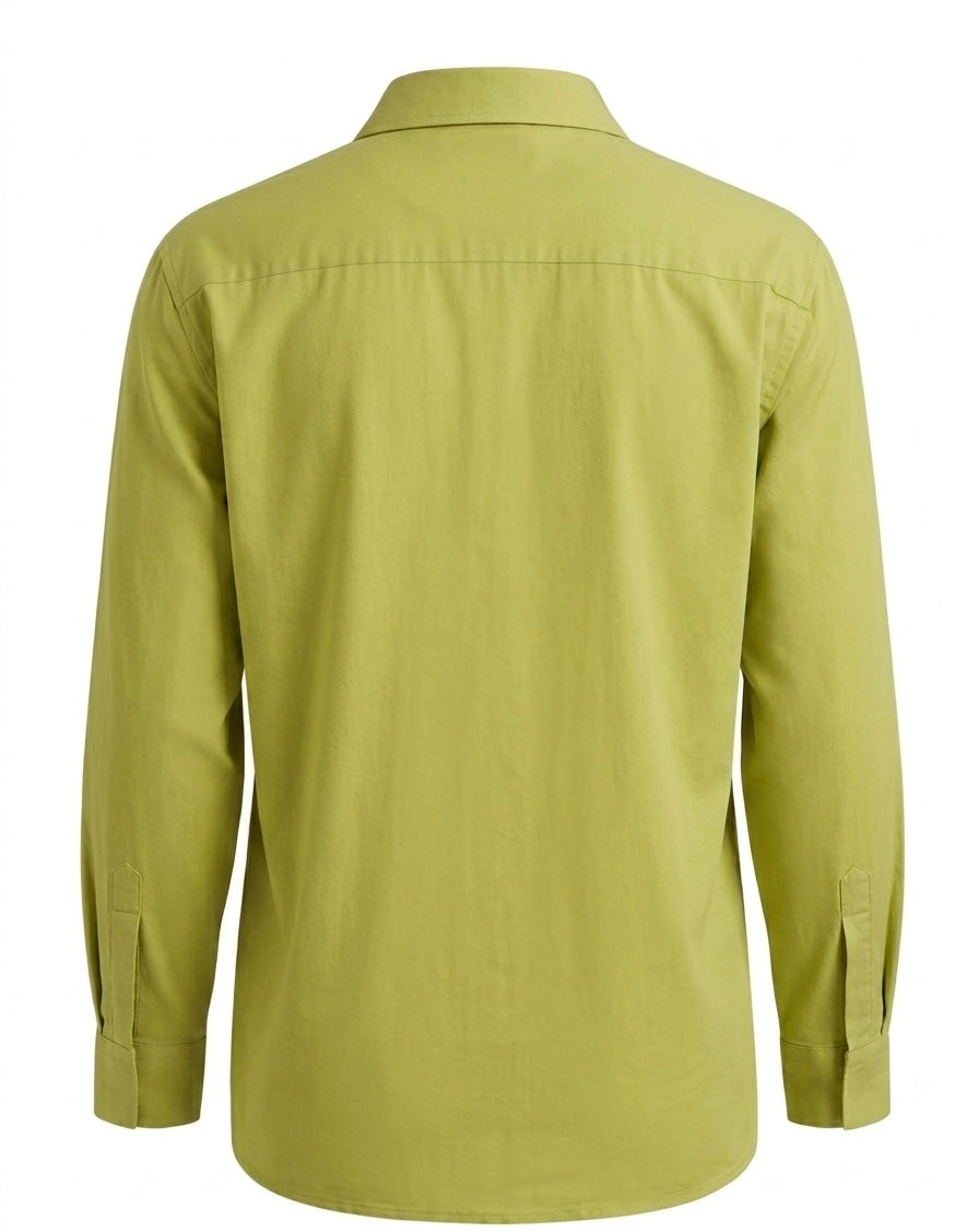 EARTHY GREEN SHIRT WITH BEADED BOW BESU INDIA