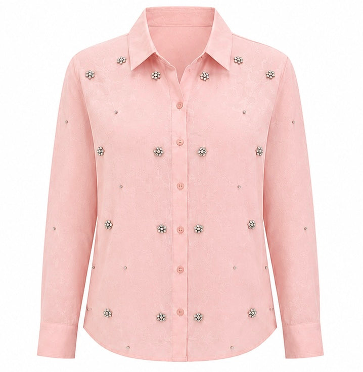 SPARKLING BLOSSOM PINK SHIRT BESU INDIA