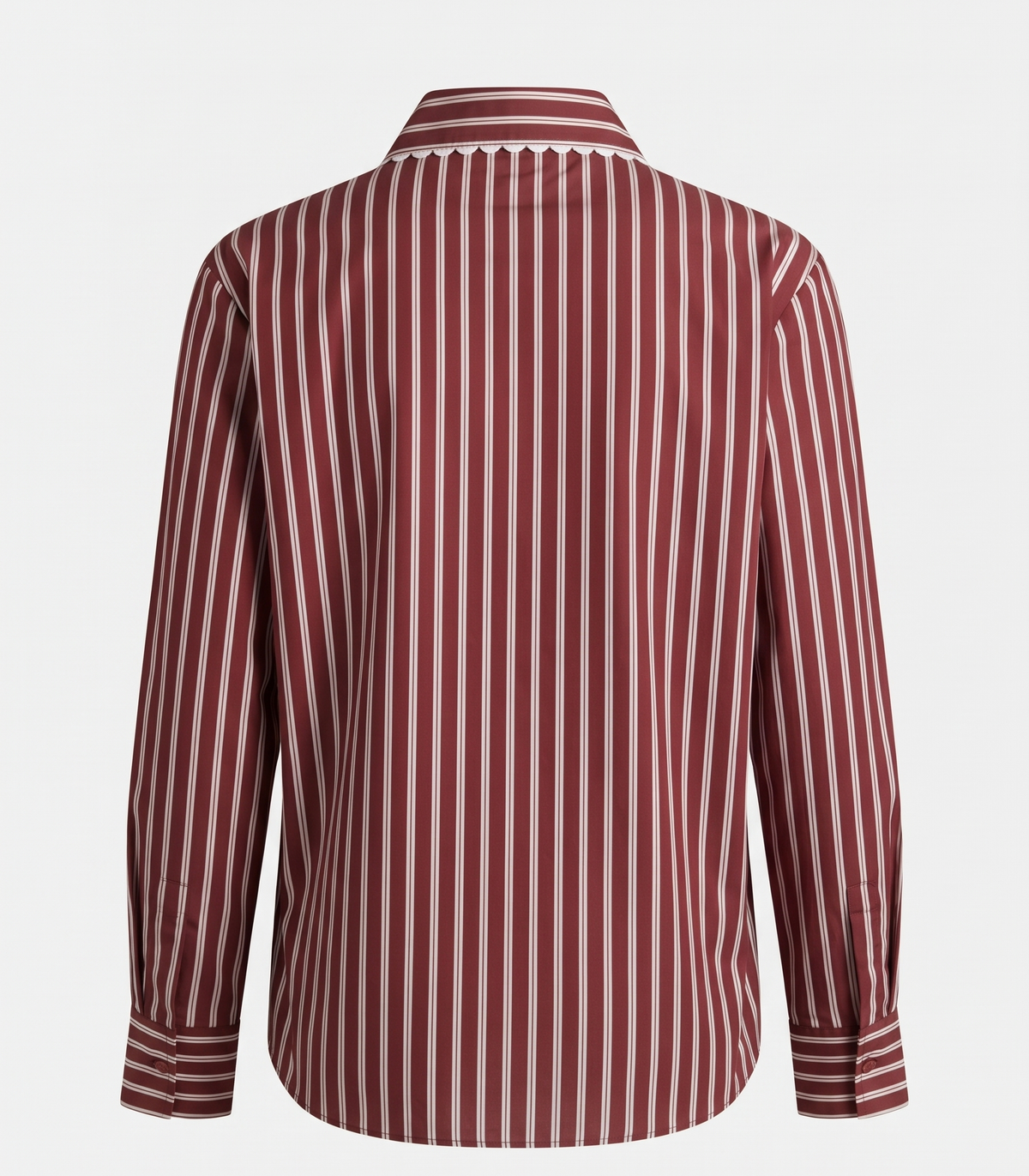 MAROON STRIPED EMBROIDERED SHIRT BESU INDIA