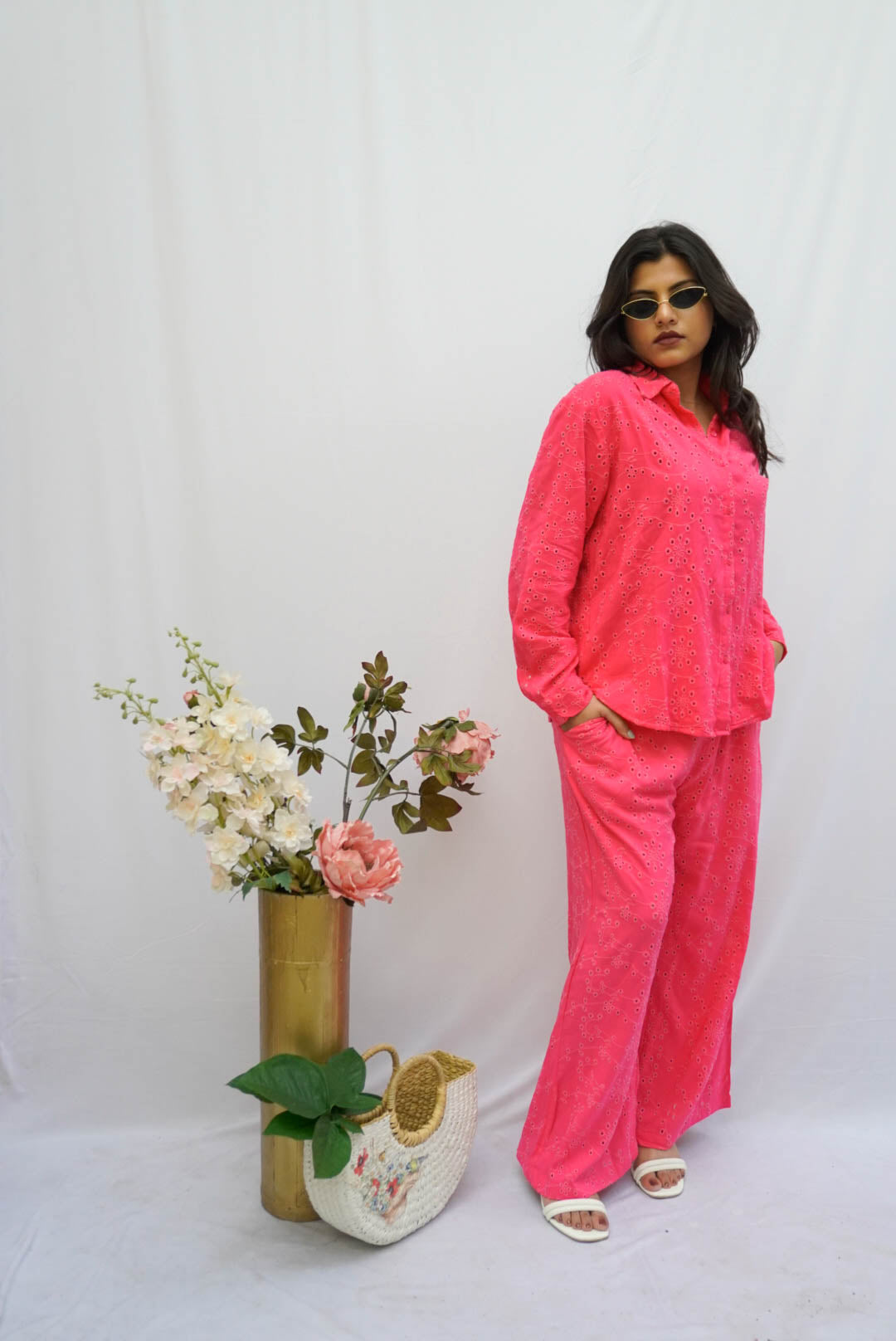 SOFT PINK HAKOBA CO-ORDS BESU INDIA