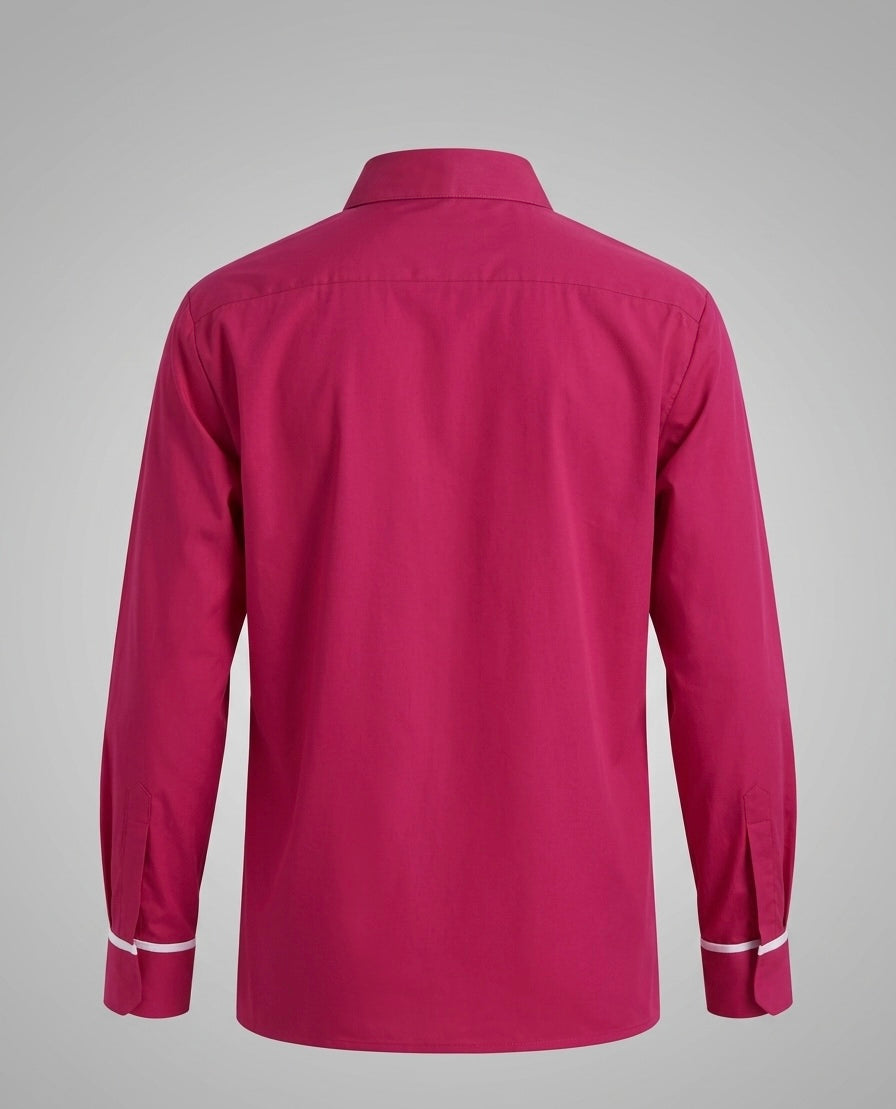 FUCHSIA FLORAL ACCENT SHIRT BESU INDIA