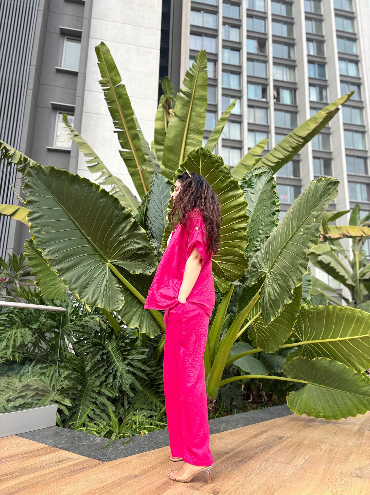 ACTOR SHRUTI PRAKASH IN OUR COMFORTABLE PINK CO-ORDS BESU INDIA