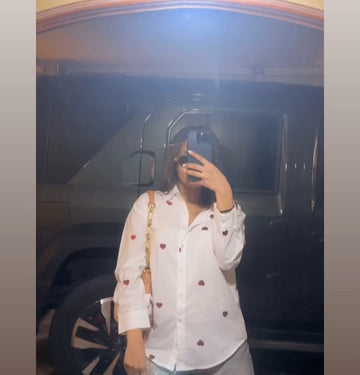 GUESS THE ACTOR IN OUR HEART SEAQUINS EMBROIDERED COTTON SHIRTS BESU INDIA