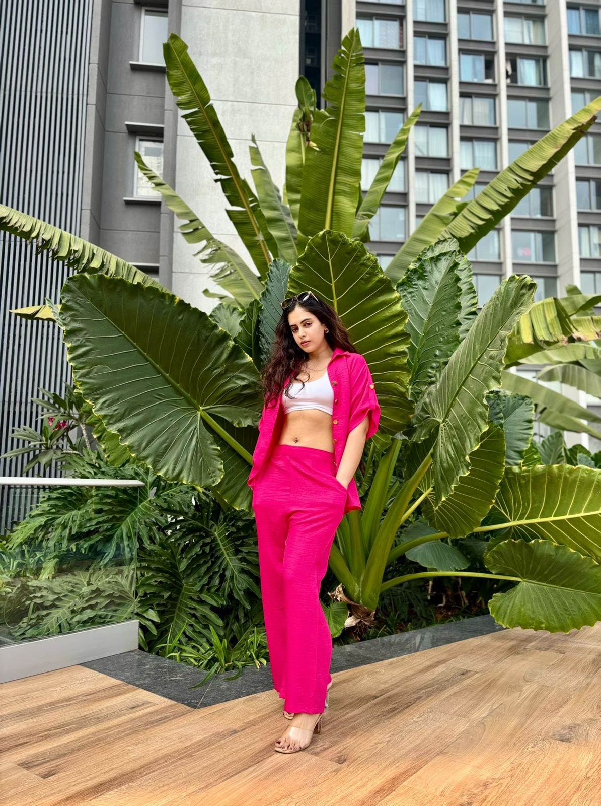 ACTOR SHRUTI PRAKASH IN OUR COMFORTABLE PINK CO-ORDS BESU INDIA